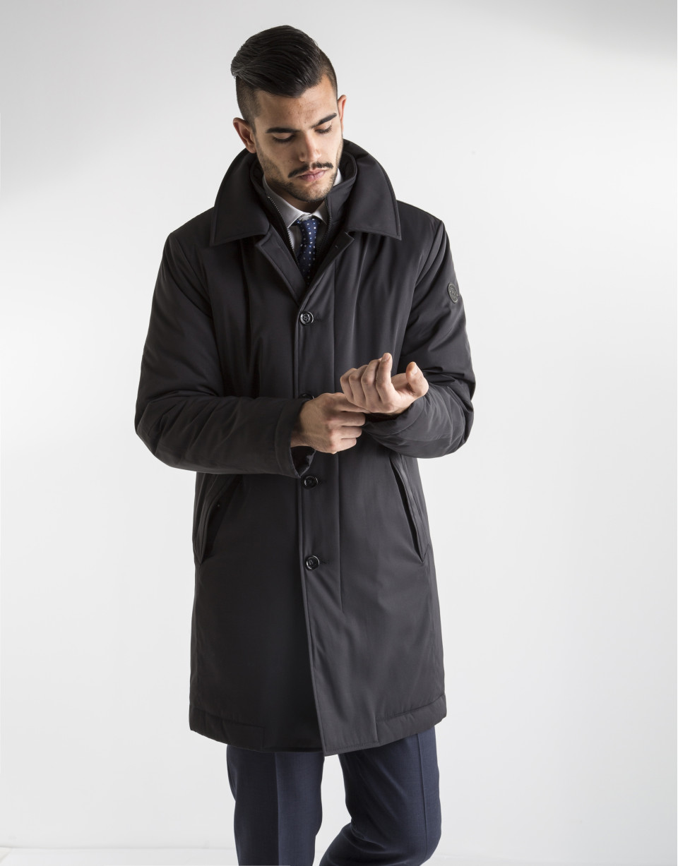 Black raincoat