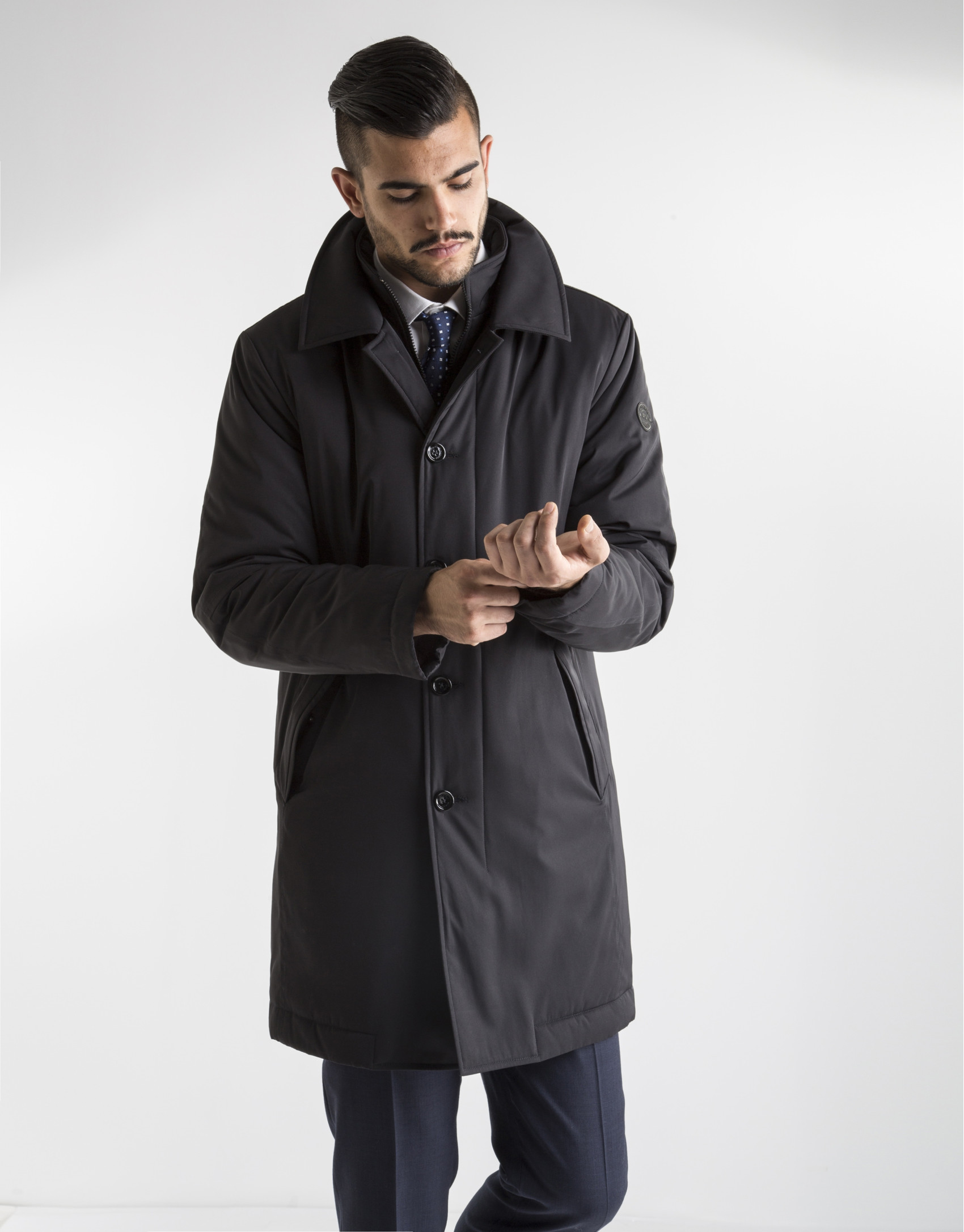 Black raincoat