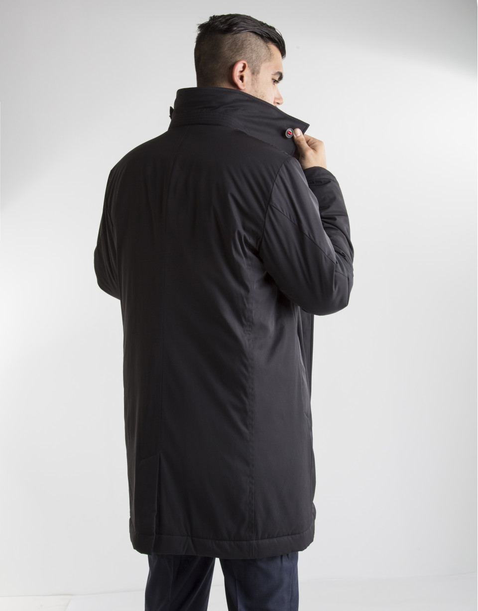 Black raincoat