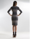 Gray striped knit dress 
