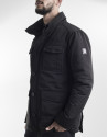 Black tracksuit jacket with front zipper