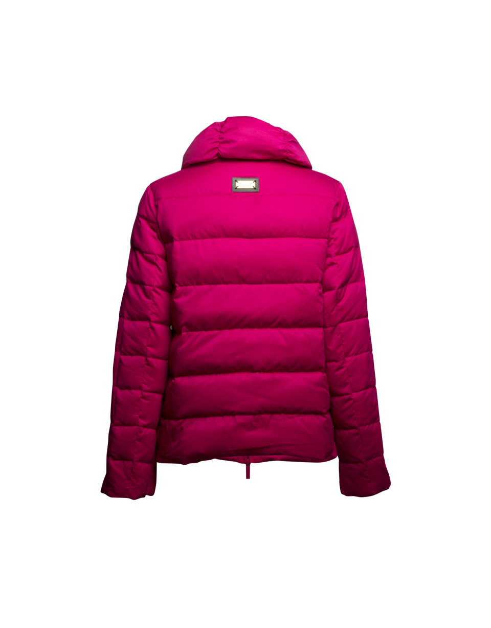Plumífero corto fucsia