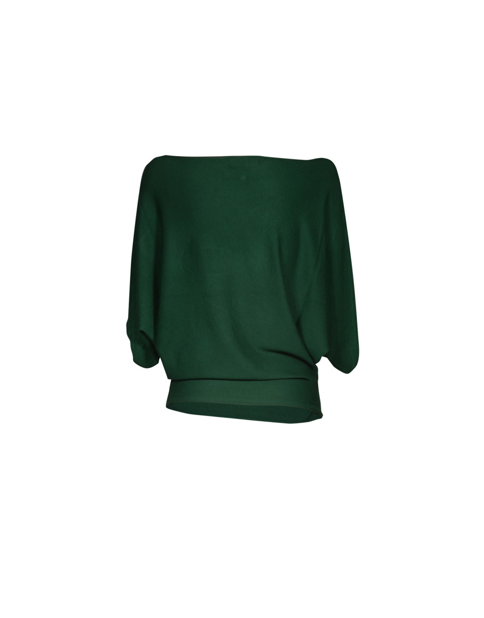 Jersey cuello barco verde
