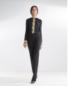 Black blouse with lace