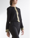 Black blouse with lace