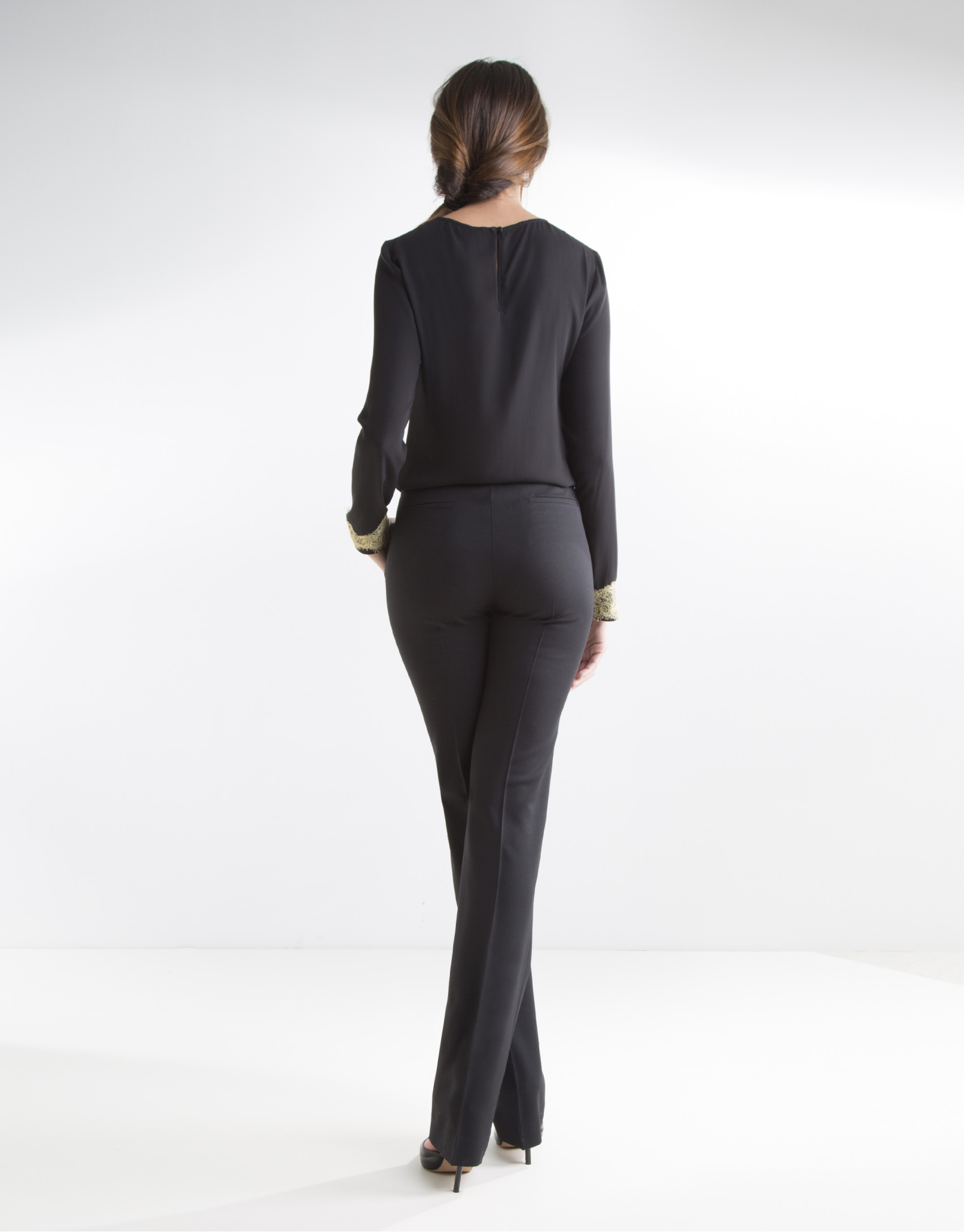 Black blouse with lace