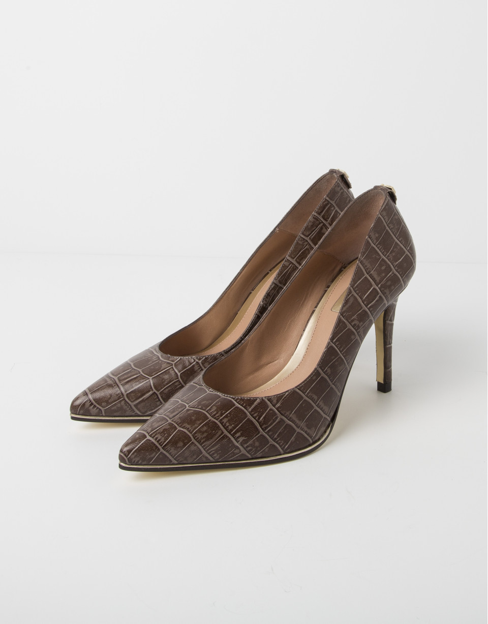 Sand - cocoanut embossed cowhide MÉXICO pump 