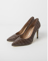 Sand - cocoanut embossed cowhide MÉXICO pump 
