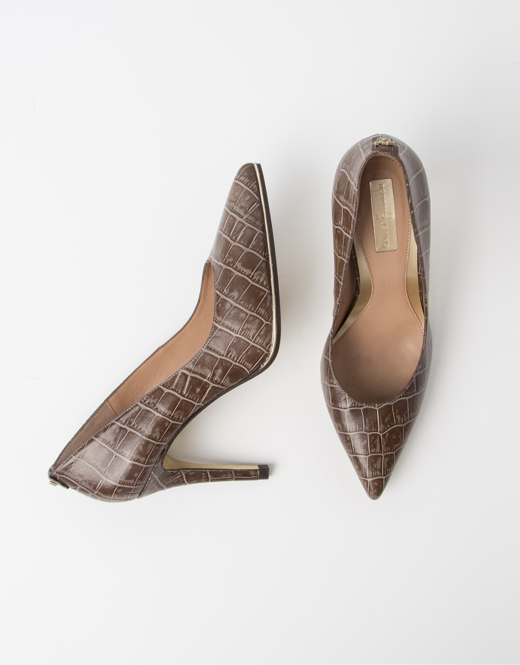Sand - cocoanut embossed cowhide MÉXICO pump 