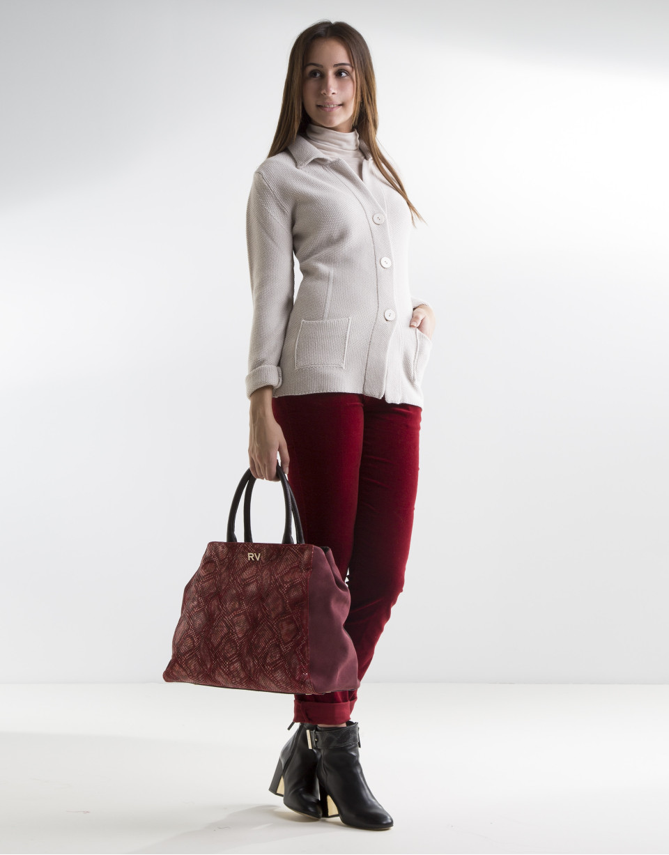 Chaqueta punto beige