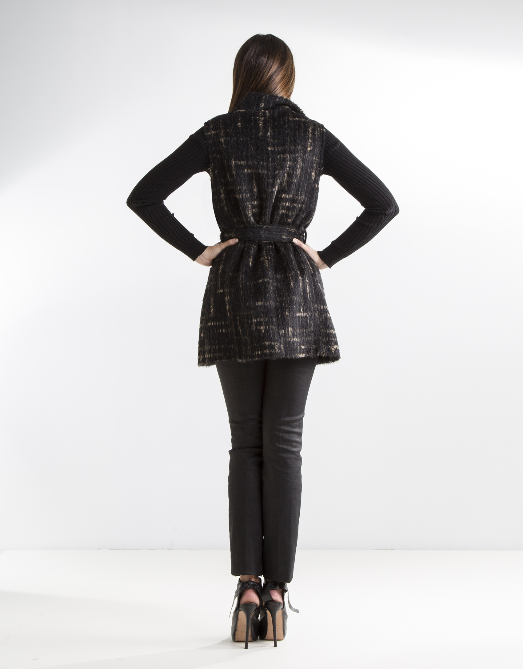 Brown wool vest