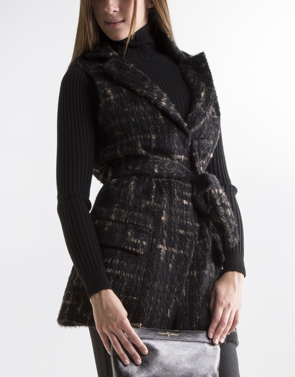 Brown wool vest