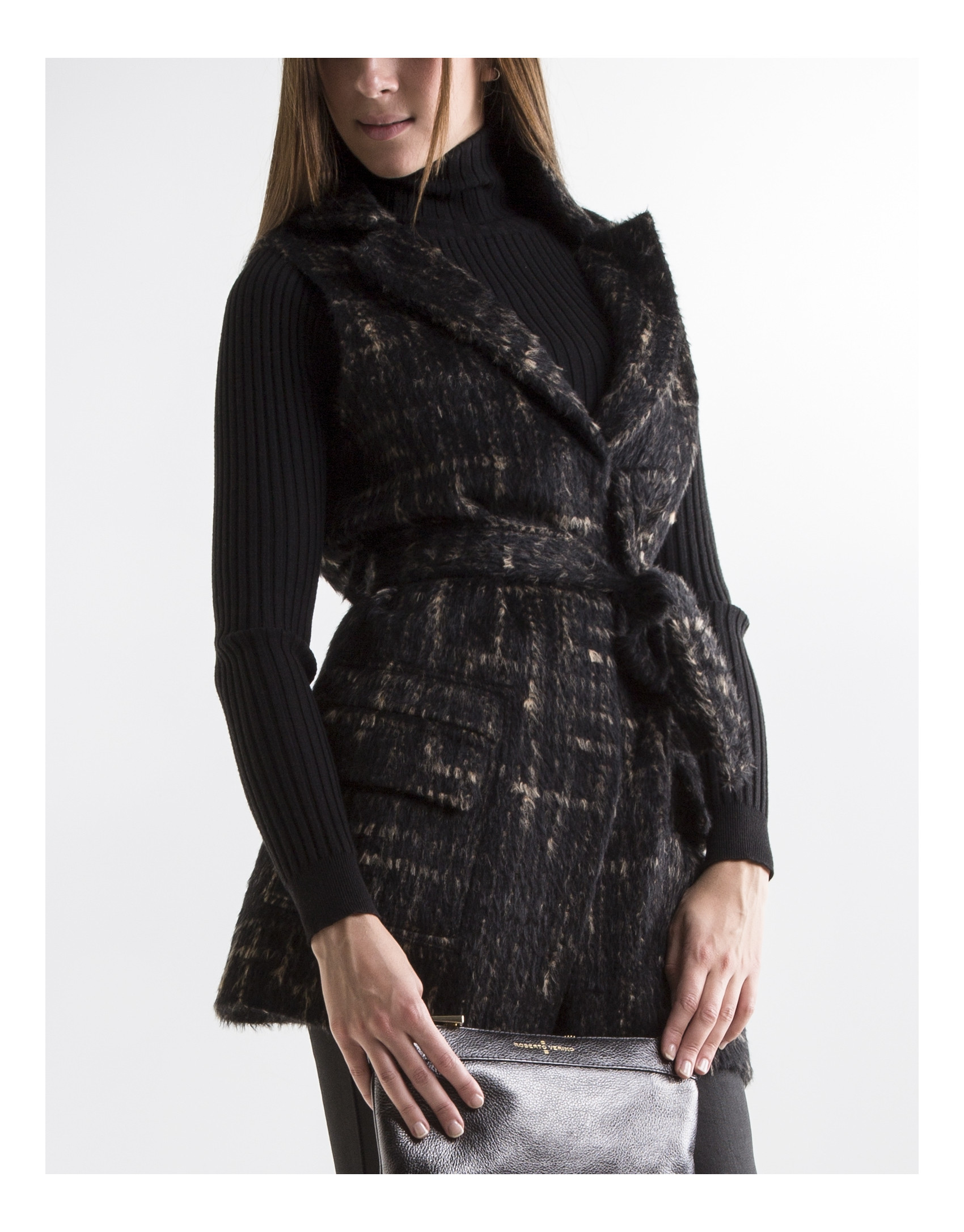 Brown wool vest