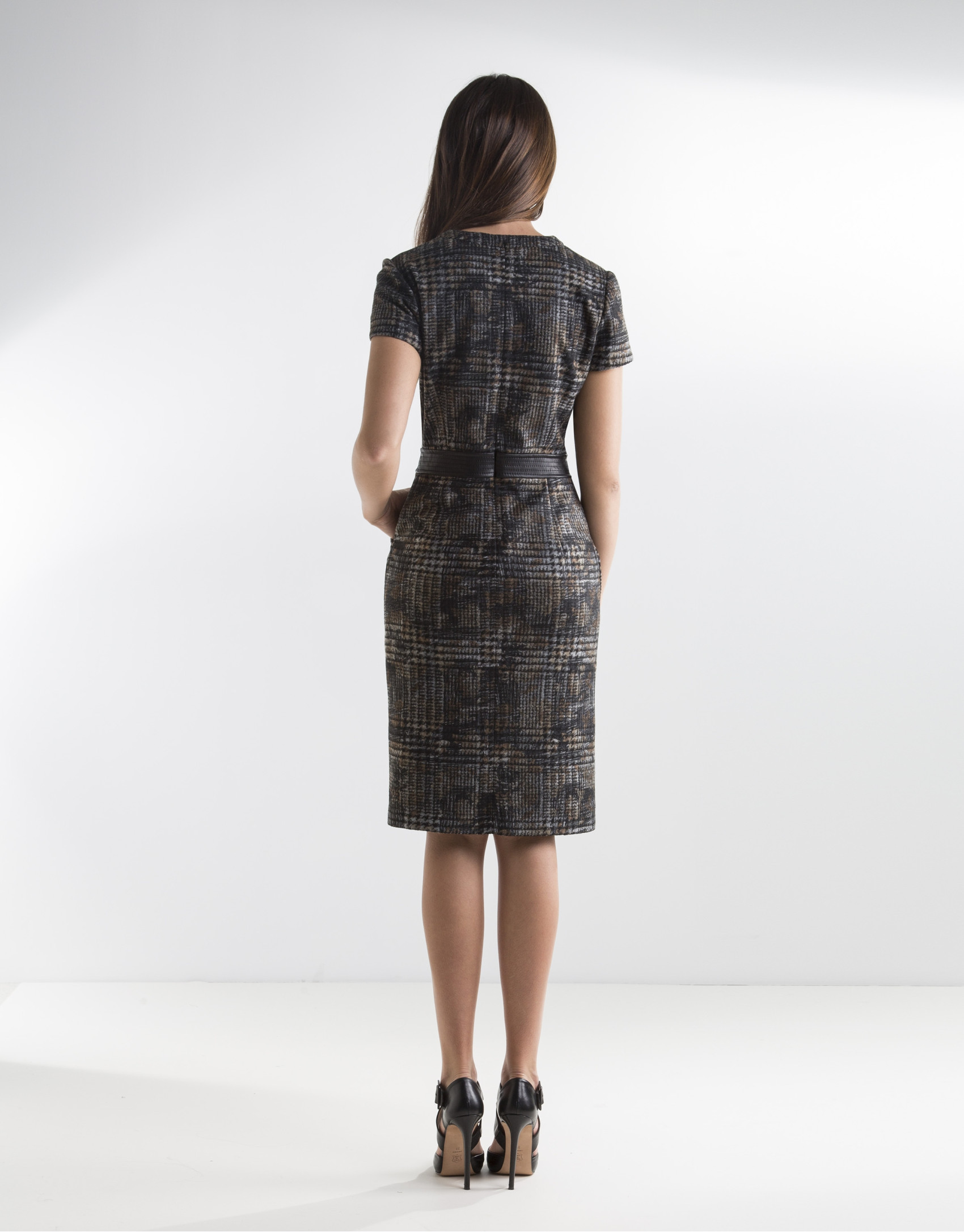 Gray checked dress