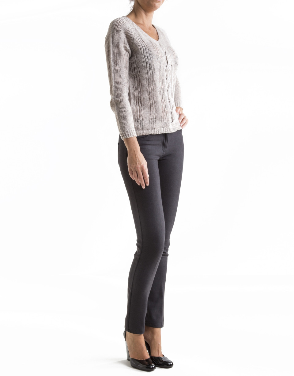 Pantalón recto gris