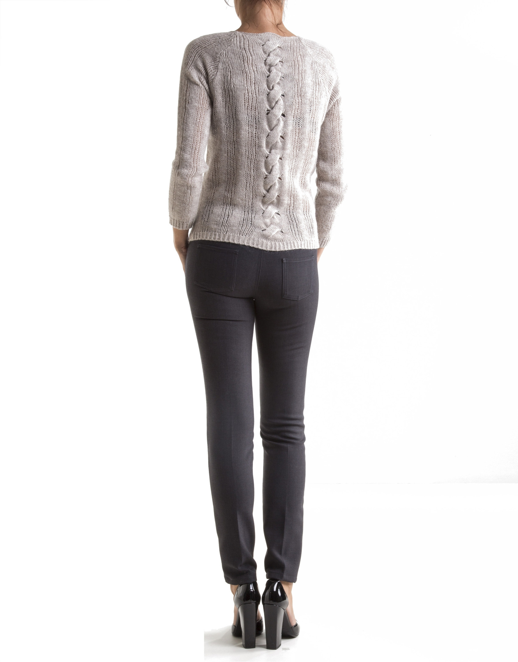 Pantalón recto gris