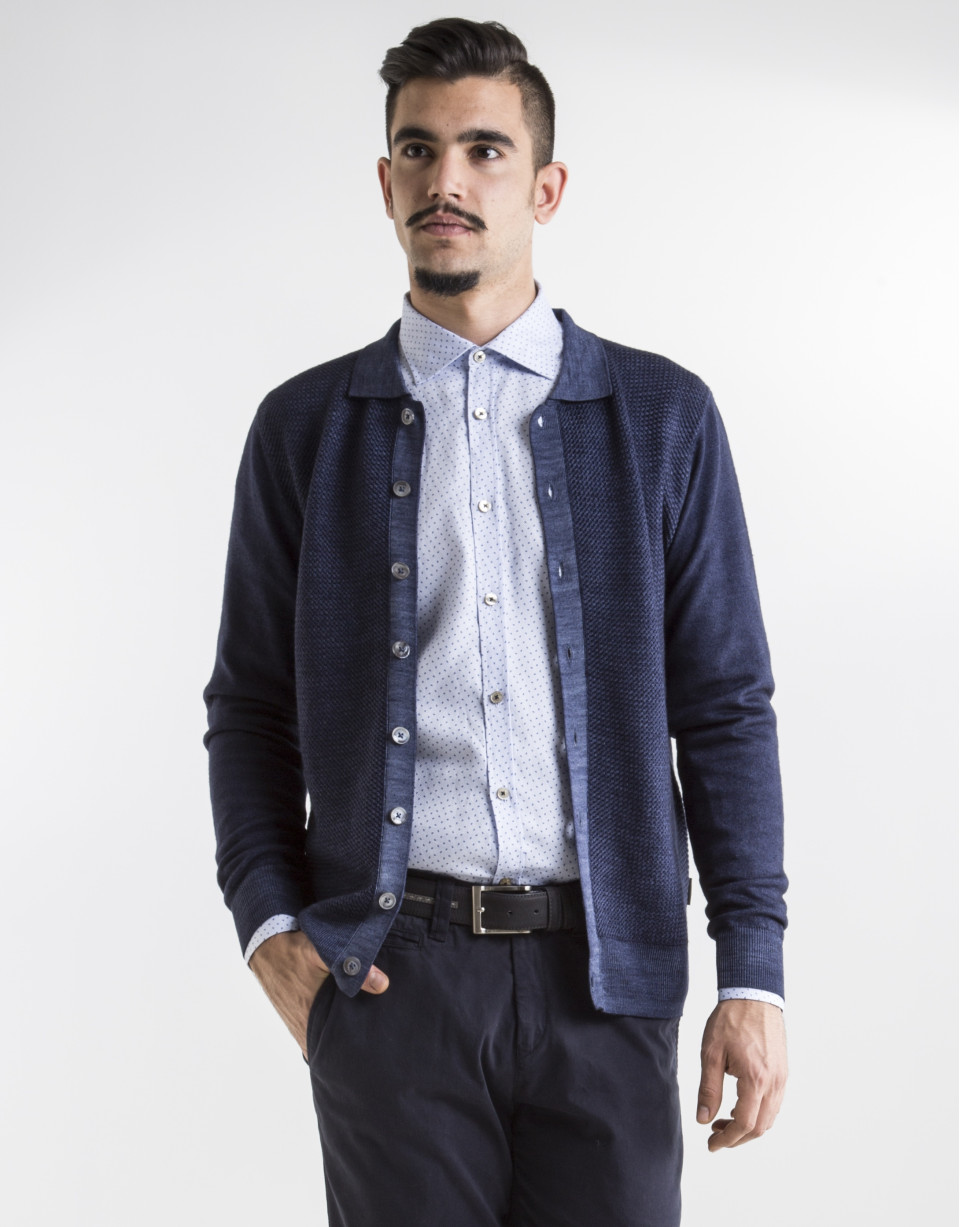Dark blue structured jacket
