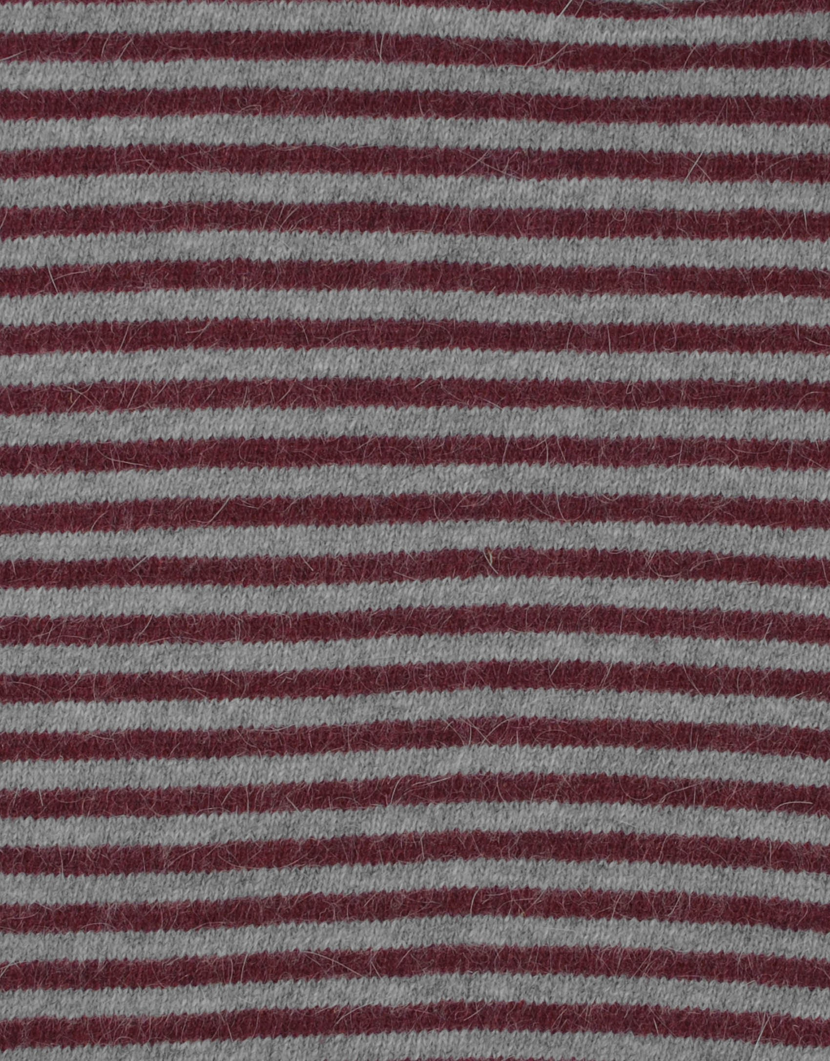 Bordeaux and grey striped scarf