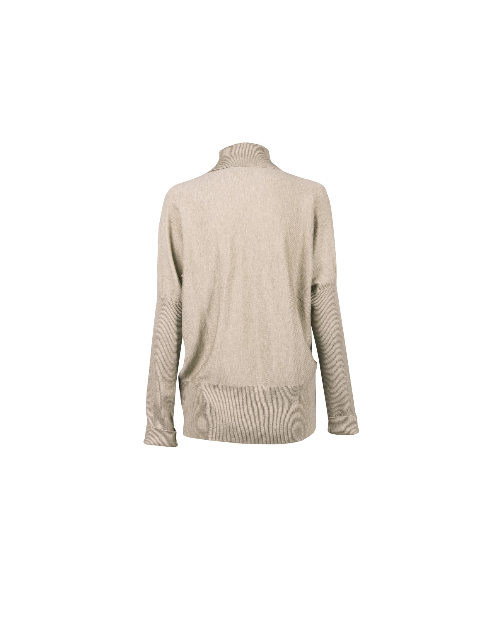 Jersey cisne beige manga abullonada