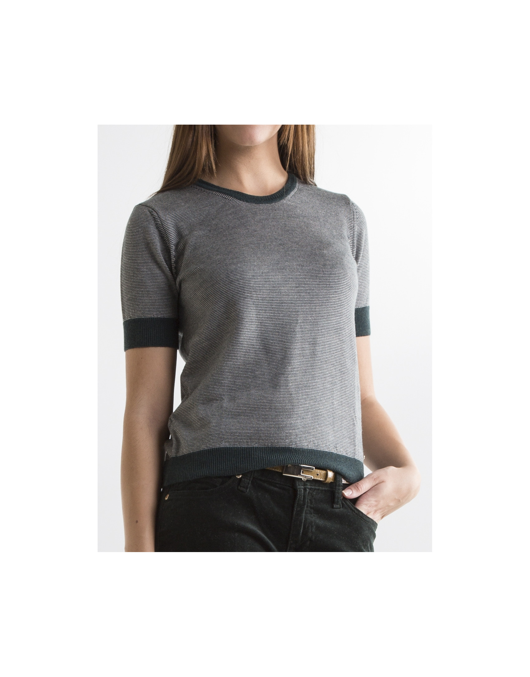 Green short sleeve sweater