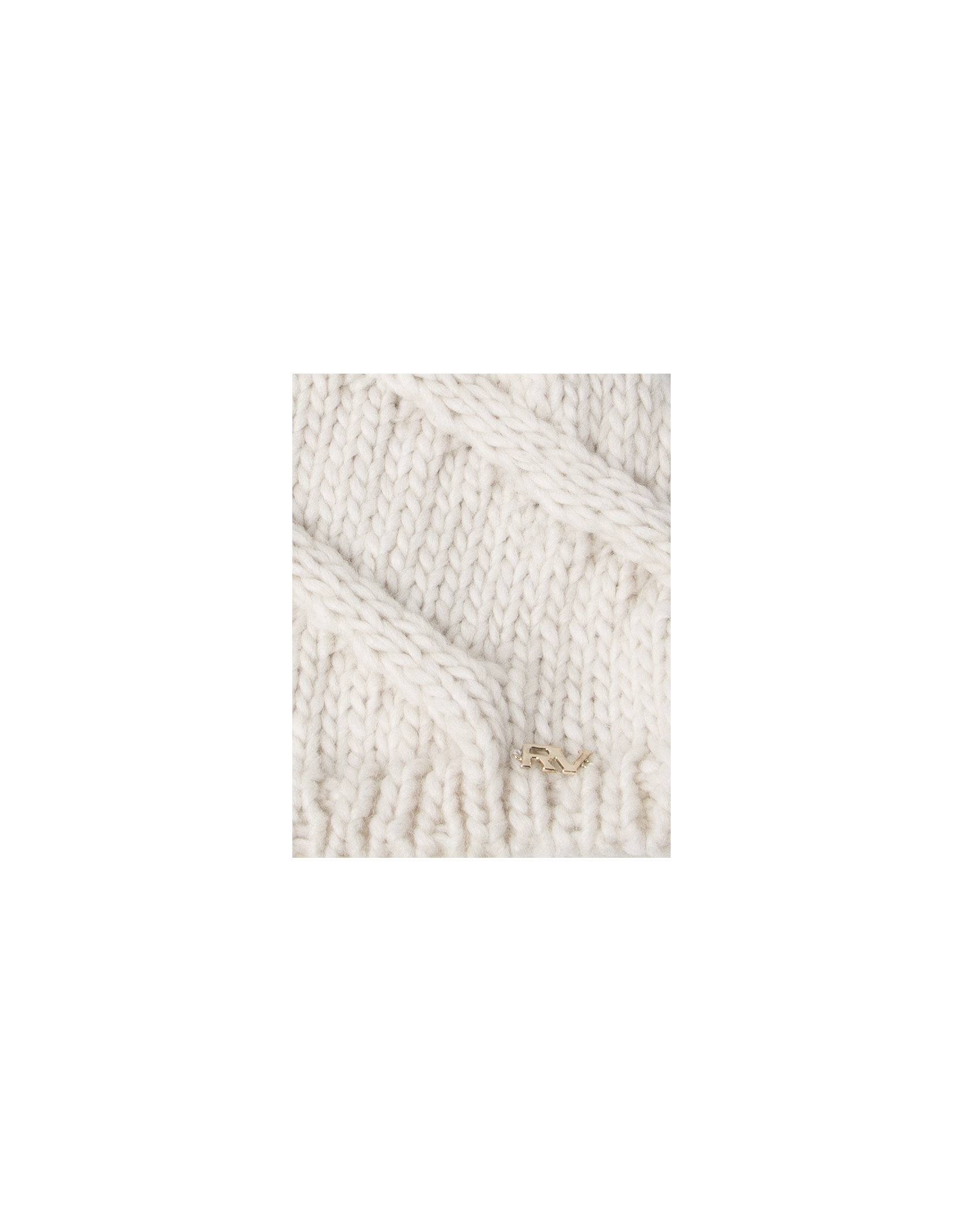 Gorro lana pompon blanco