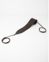 Brown alligator leather belt