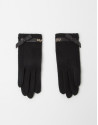 Black wool gloves