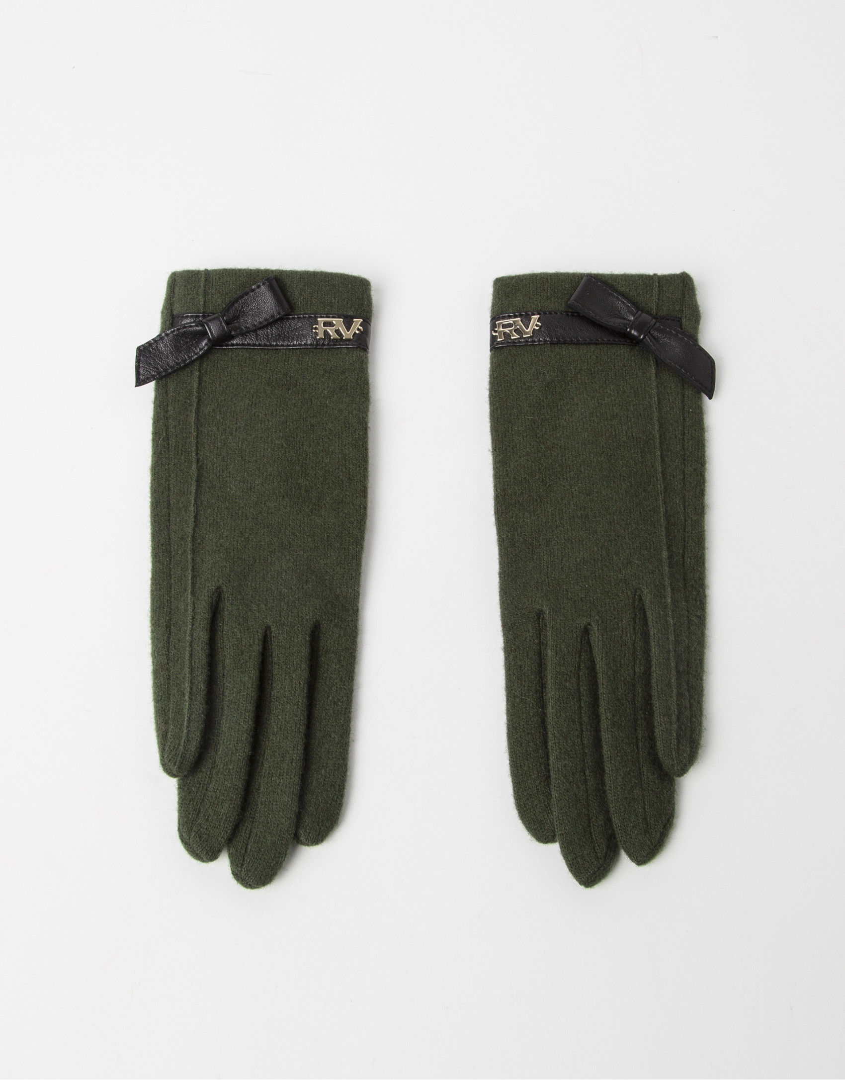 Guantes de lana verde