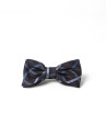 Beige/green checked bowtie with red dots