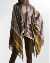 Brown wool poncho