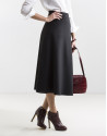 Black midi skirt