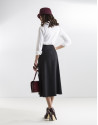 Black midi skirt