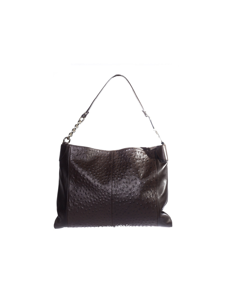 Bolso grande rectangular avestruz