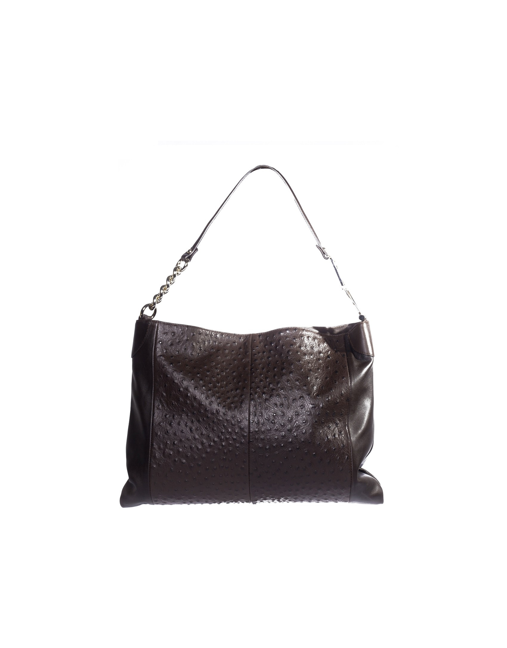 Bolso grande rectangular avestruz