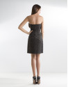 Black strapless dress with gold glitter
