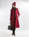 Red structured coat
