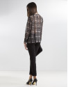 Black/beige check blouse