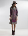 Aubergine patchwork dress