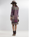 Aubergine patchwork dress