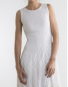 White knit loose dress