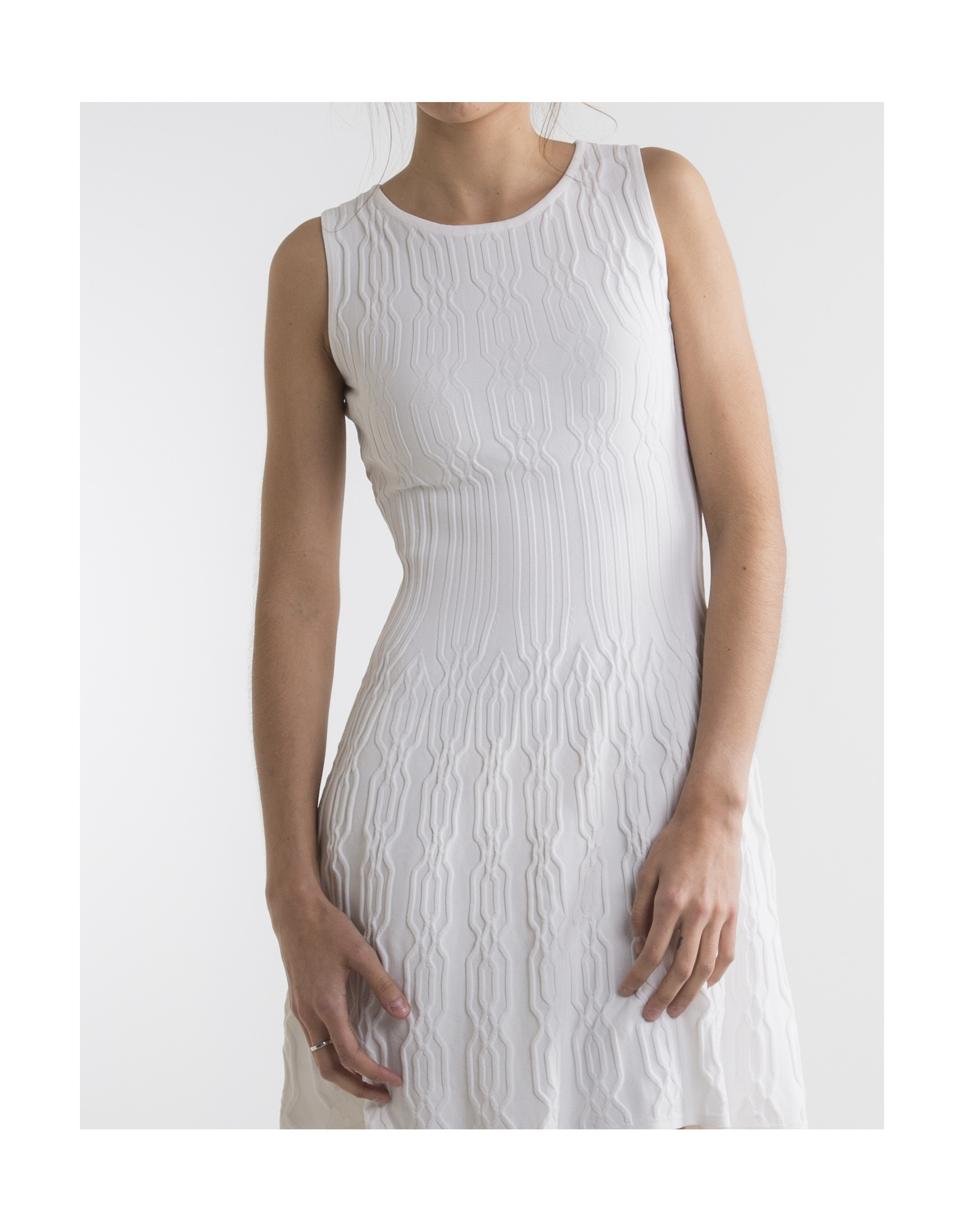 Vestido punto vuelo blanco