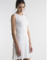 White knit loose dress