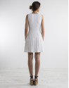 White knit loose dress