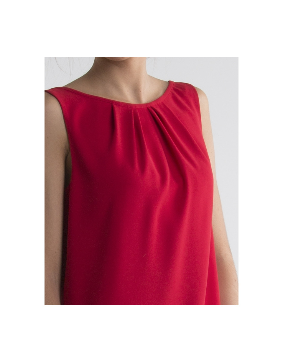 Vestido fluido rojo