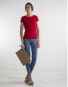 Red ribbed sweater