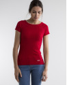 Jersey canalé rojo
