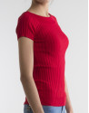 Jersey canalé rojo
