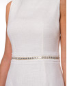 Dress with beading at waist
