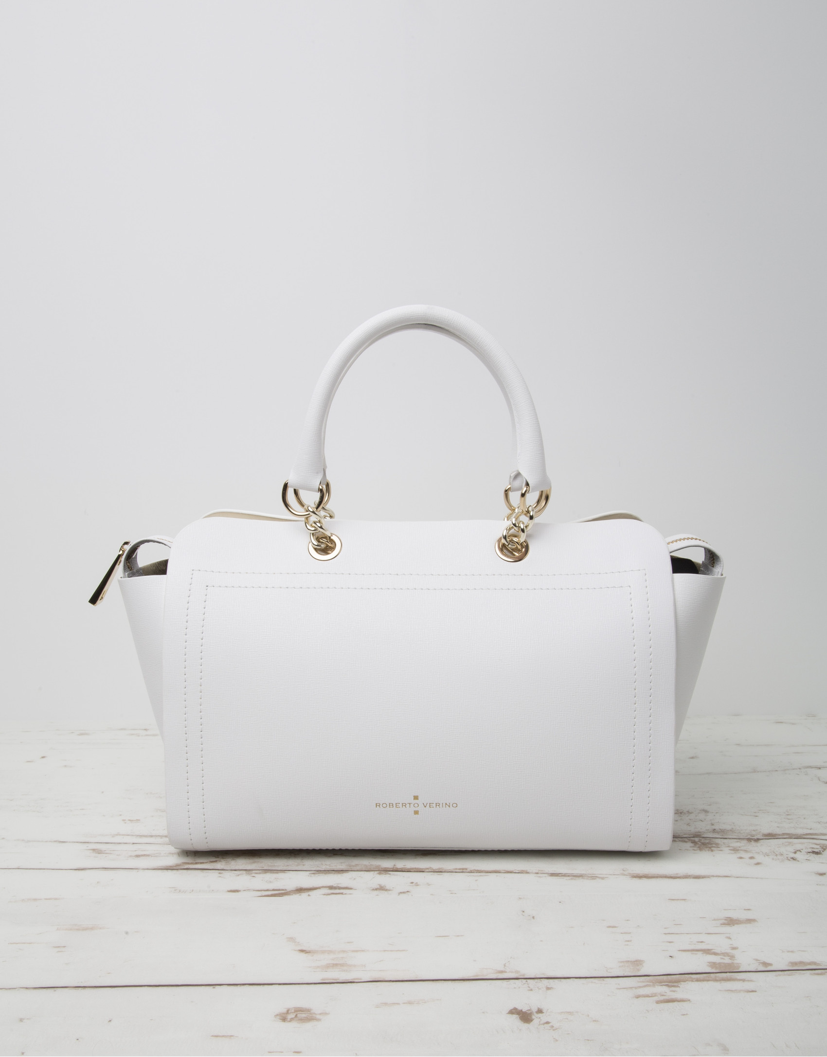 Bolso Satchel Romeo blanco