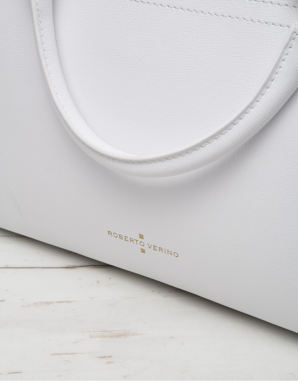 Bolso Satchel Romeo blanco